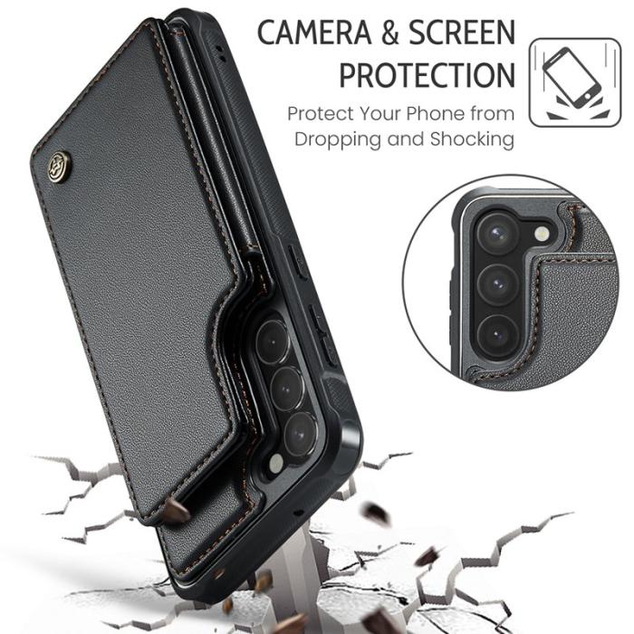 Caseme - CASEME C22 Fodral för Samsung Galaxy S23 - Konstläder Svart