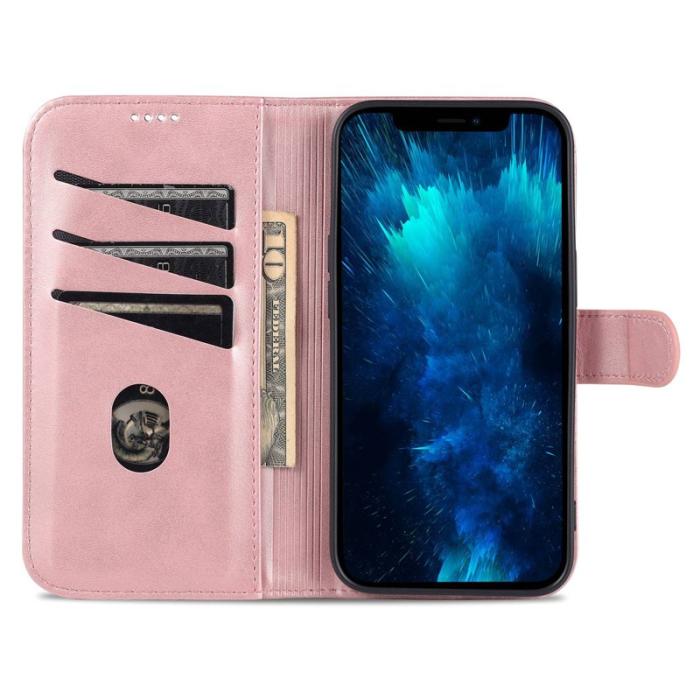 AZNS - AZNS iPhone 14 Pro Max Plånboksfodral Konstläder - Roséguld