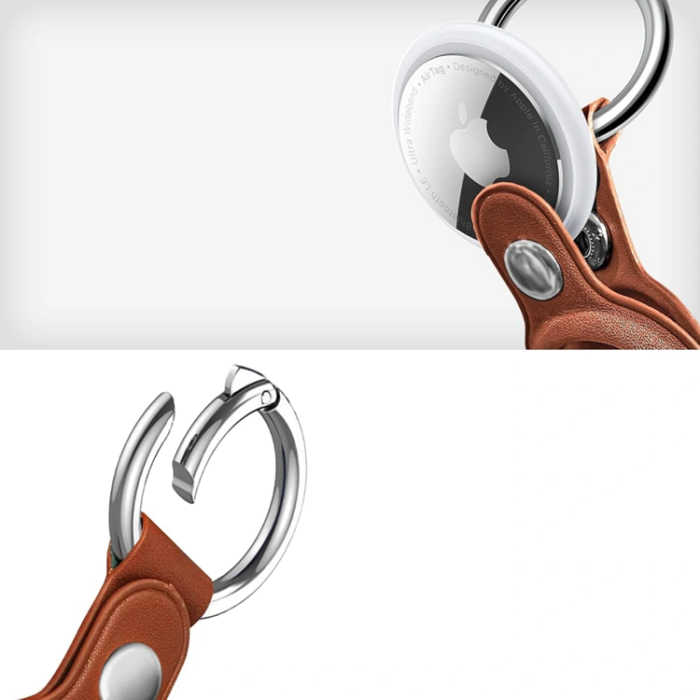 Tech-Protect - Tech Protect Apple Airtag 1/2 Nyckelring - Brun
