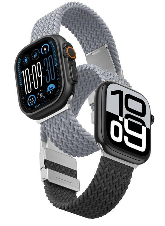 [2-Pack]AmazingThing Apple Watch 45/46/49mm Armband Blend - Grå/Svart | 5122 | AlltMobil