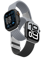 AmazingThing - [2-Pack]AmazingThing Apple Watch 45/46/49mm Armband Blend - Grå/Svart