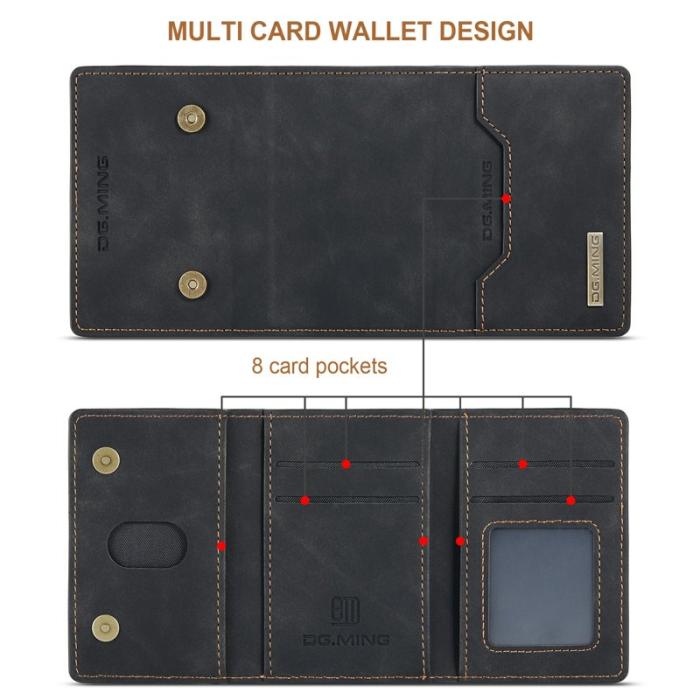 DG.MING - DG.MING M2 2-in-1 Plånboksfodral med Trådlös Laddning i Svart för iPhone 11