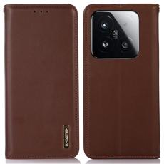 KHAZNEH - KHAZNEH Xiaomi 15T Pl&aring;nboksfodral &Auml;kta l&auml;der - Brun