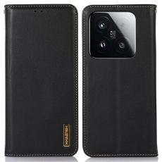 KHAZNEH - KHAZNEH Xiaomi 15T Pl&aring;nboksfodral &Auml;kta l&auml;der - Svart
