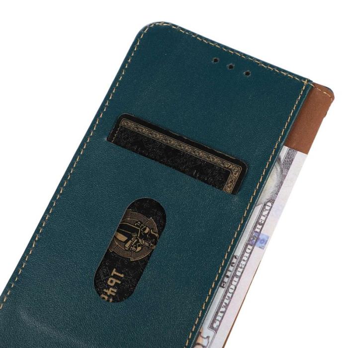KHAZNEH - KHAZNEH Xiaomi 15T Plånboksfodral Äkta Ko Äkta läder - Grön