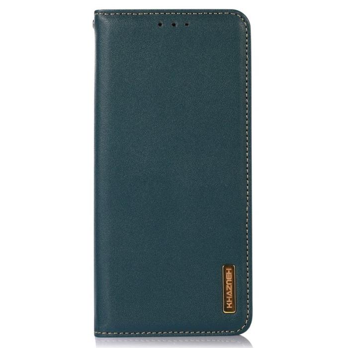 KHAZNEH - KHAZNEH Xiaomi 15T Plånboksfodral Äkta Ko Äkta läder - Grön