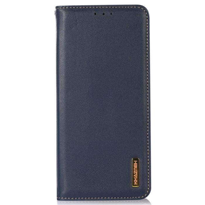 KHAZNEH - KHAZNEH Xiaomi 15T Plånboksfodral Äkta läder - Blå