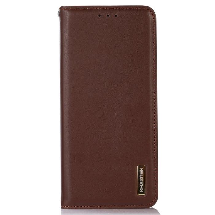 KHAZNEH - KHAZNEH Xiaomi 15T Plånboksfodral Äkta läder - Brun