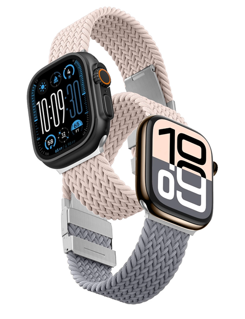 [2-Pack]AmazingThing Apple Watch 42mm Armband Blend - Grå/Rosa | 5122 | AlltMobil