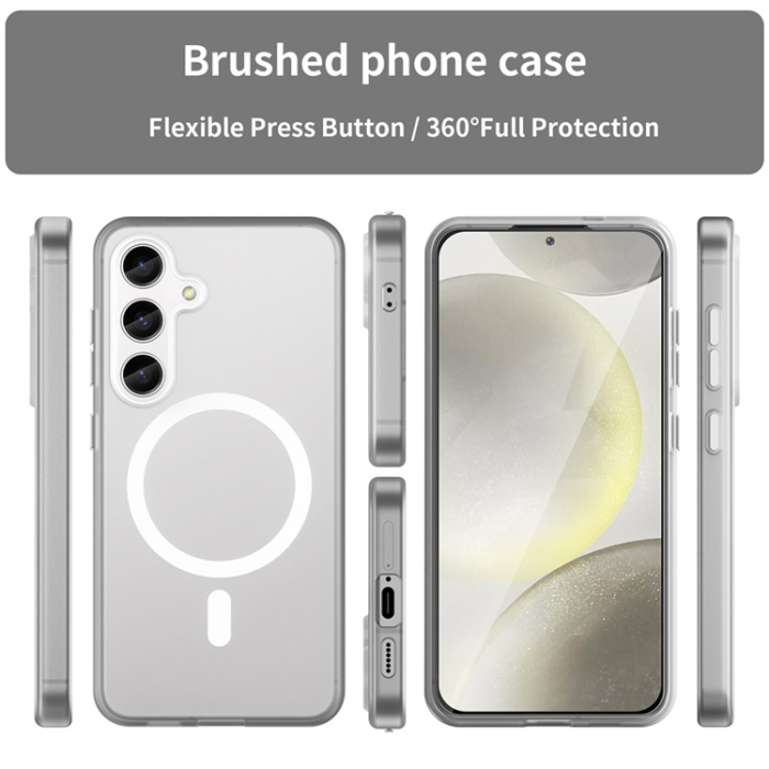 A-One Brand - Galaxy S25 Plus/S24 Plus Mobilskal MagSafe Frost - Vit