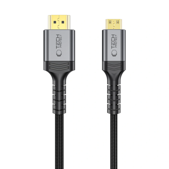 Tech-Protect - Tech-Protect Kabel Mini HDMI Till HDMI 2.1 Ultraboost 2m - Svart