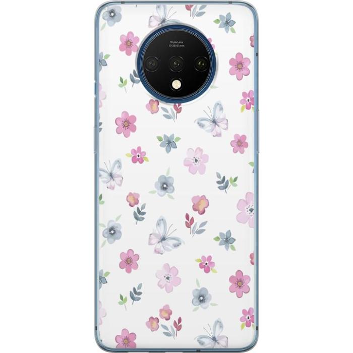 iSecrets - Mobilskal till OnePlus 7T med Blommor och fjärillar