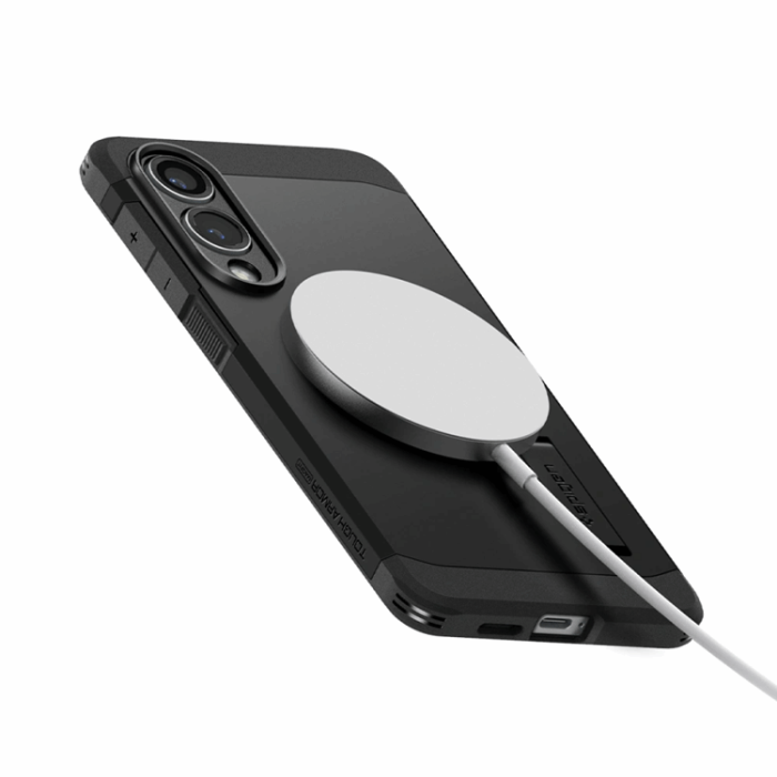 Spigen - Spigen Galaxy S25 Edge Mobilskal Magsafe Tough Armor - Svart
