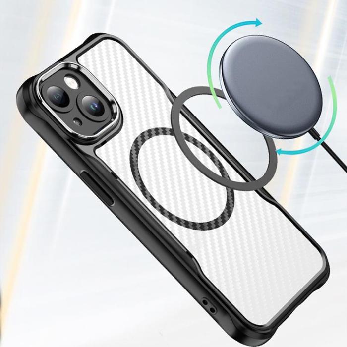 OEM - iPhone 13 Mobilskal MagSafe Defender Carbon - Svart