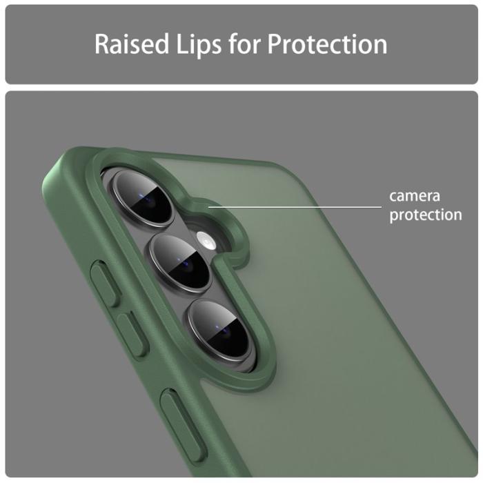 OEM - Samsung Galaxy S26 Plus Skal Plast Touch Matte Anti Drop - Olivgrön