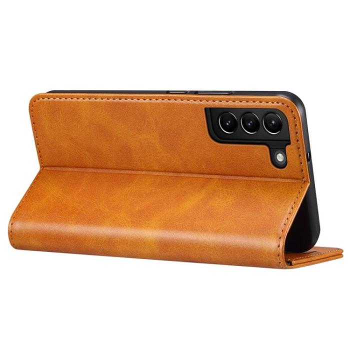 SUTENI - SUTENI Läder Fodral Galaxy S22 5G - Khaki