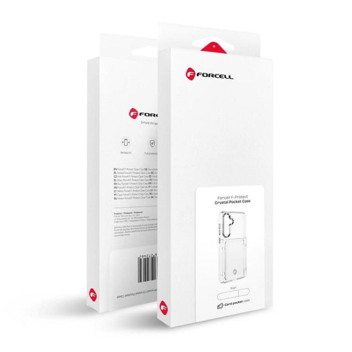 Forcell - Forcell Galaxy S24 Plus Mobilskal Korthållare Crysral - Transparent