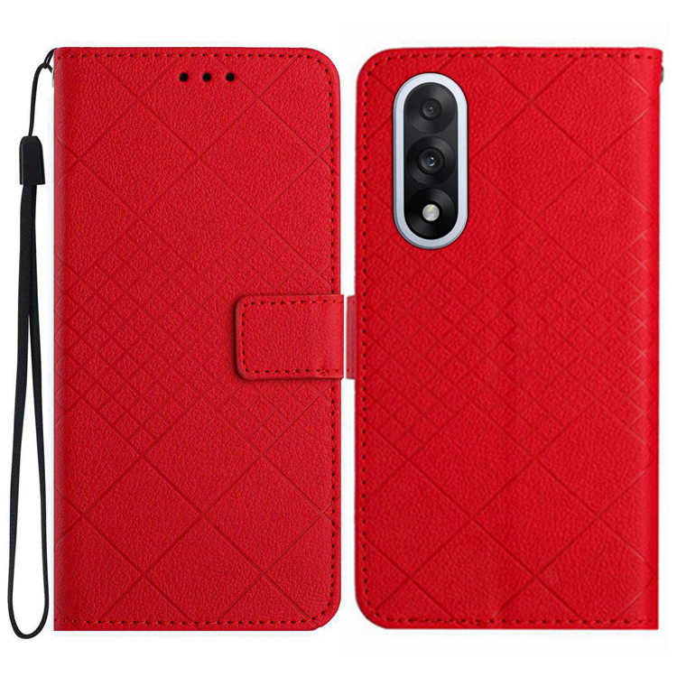 OnePlus Nord 5 Plånboksfodral Litchi Imprint - Röd | 2353 | AlltMobil
