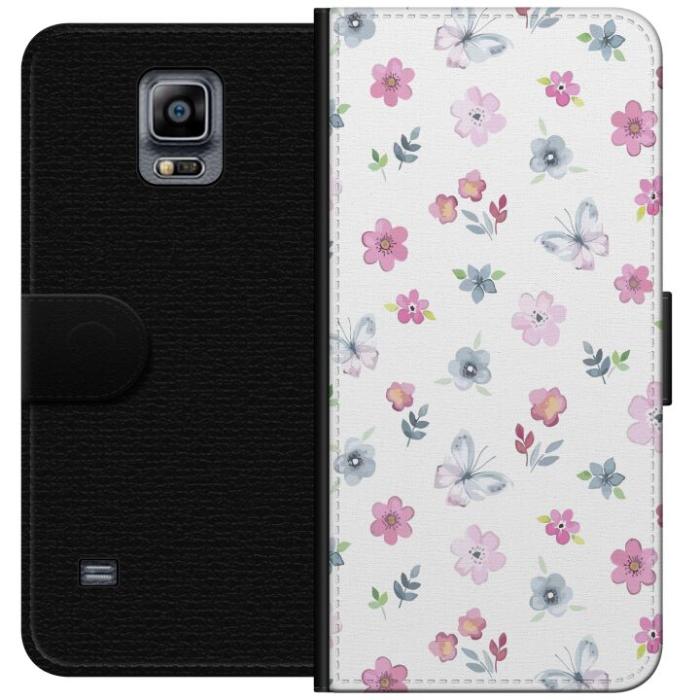 iSecrets - Plånboksfodral till Samsung Galaxy Note 4 med Blommor och fjärillar