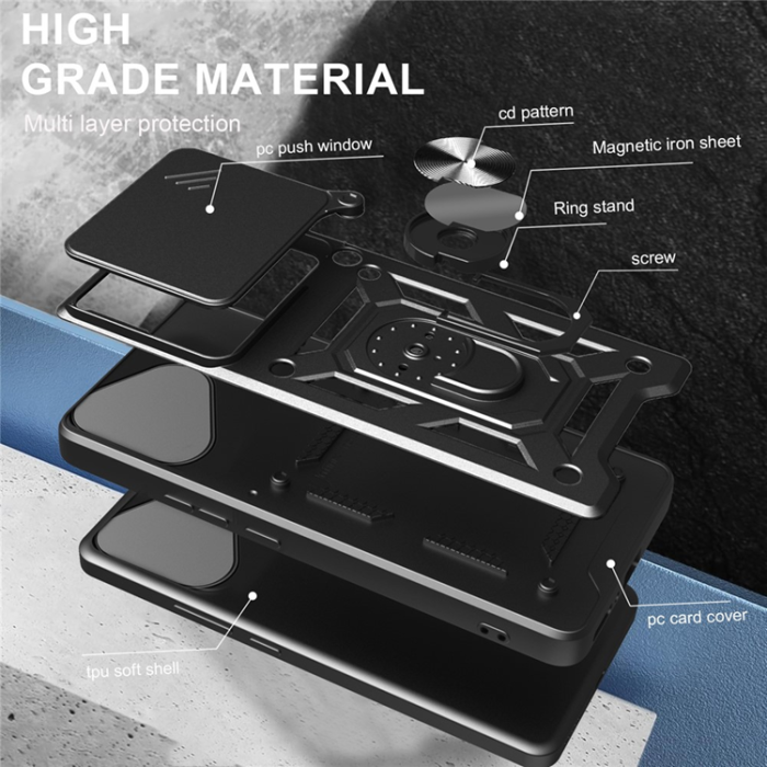 A-One Brand - Honor 400 Lite 5G Mobilskal Kickstand - Guld