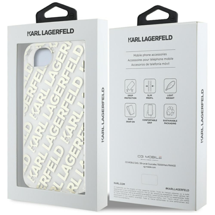 KARL LAGERFELD - Karl Lagerfeld iPhone 16e Mobilskal Repeat Logo - Guld