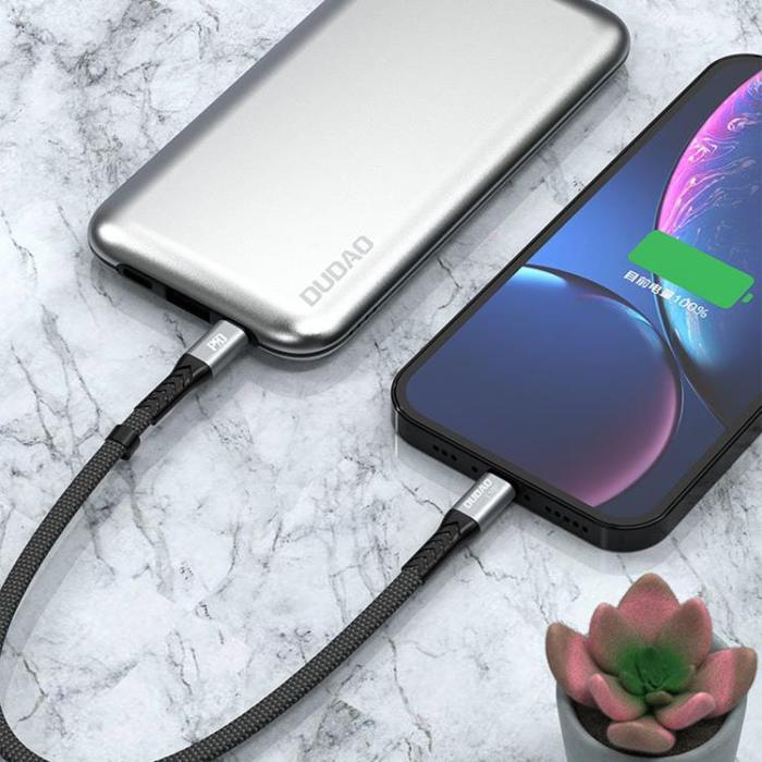 Dudao - Dudao USB USB-C till USB-C kabel PD 100W 0.23m - Svart