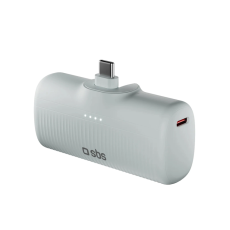 SBS - SBS Powerbank 5000mAh 10W med USB-C Hamn EcoPower - Grå