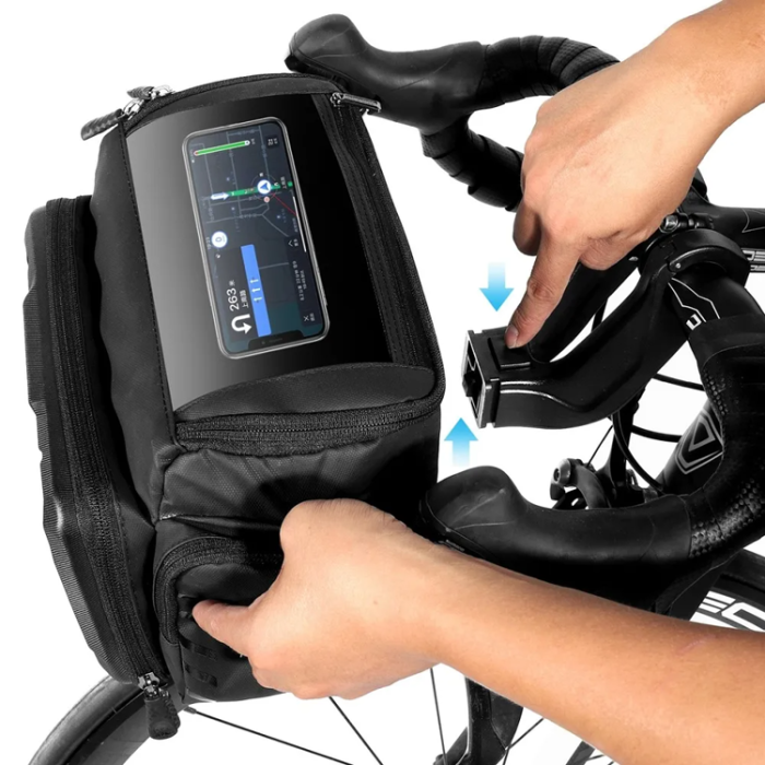 WildMan - Wildman Cykel/Skoter Pannier För Steering Wheel  - Svart