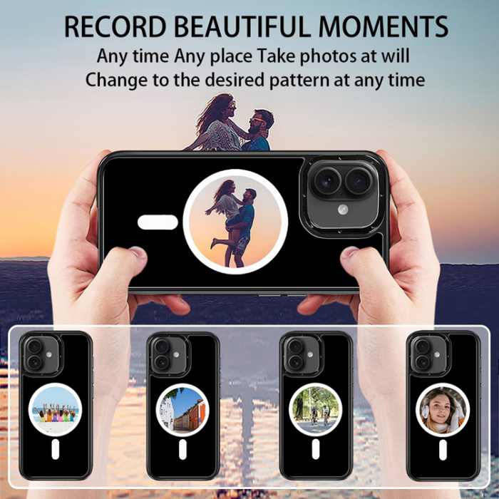 A-One Brand - iPhone 16 Mobilskal MagSafe E-Ink NFC 6-Färgad TPU + PC