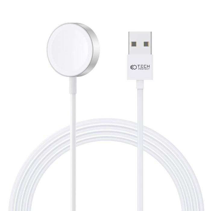 Tech-Protect - Tech-Protect Apple Watch Magnetic Laddare 120cm - Vit