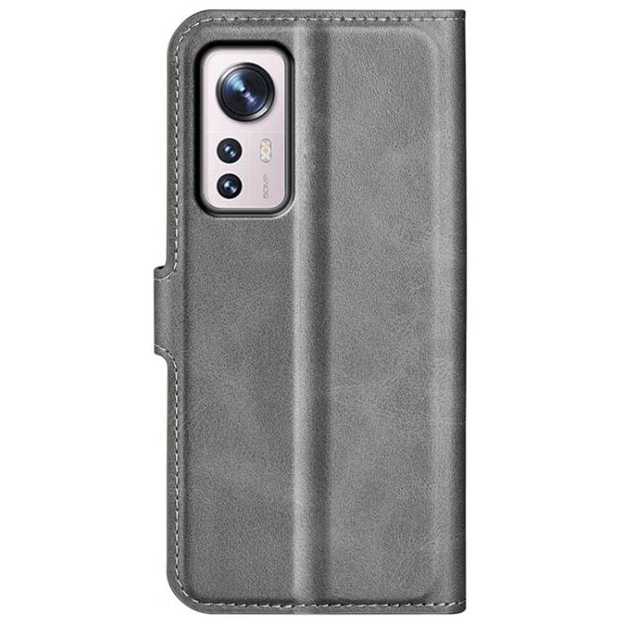 OEM - Magnetic Clasp Plånboksfodral Xiaomi 12 Pro - Grå