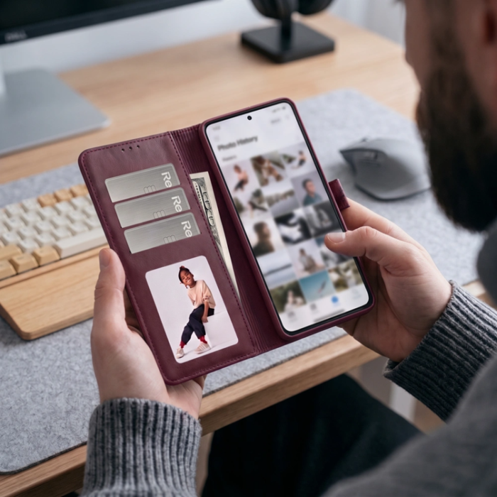 Tech-Protect - Tech-Protect Plånboksfodral För Xiaomi Redmi Note 17 Pro 5G - Mulberry