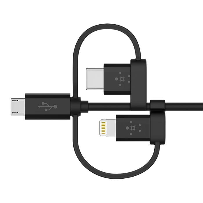 UTGATT4 - Belkin Usb-A To Micro-Usb/ Lightning/ Usb-C Charging Cable 1,2M