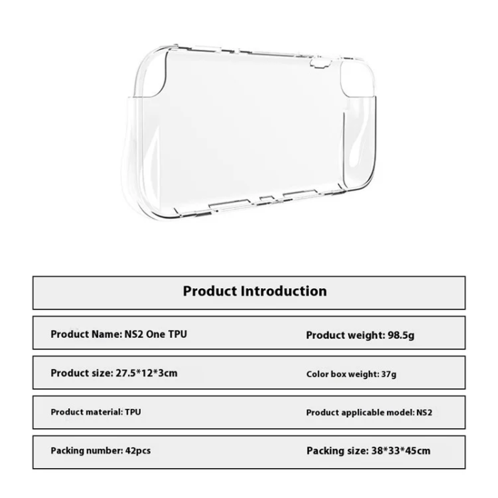 OEM - Nintendo Switch 2 Spelkonsol Skal TPU - Svart