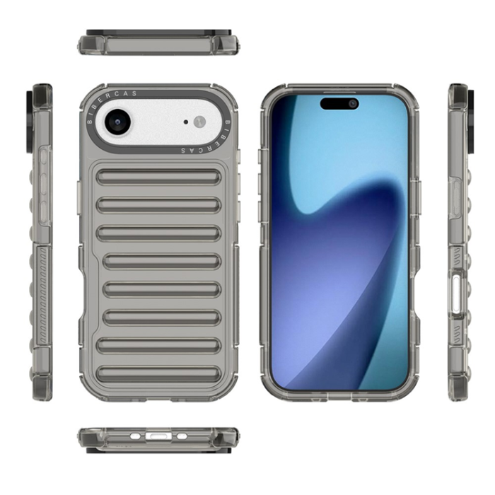 A-One Brand - iPhone 17 Air Mobilskal Stripe Design Detachable - Grå