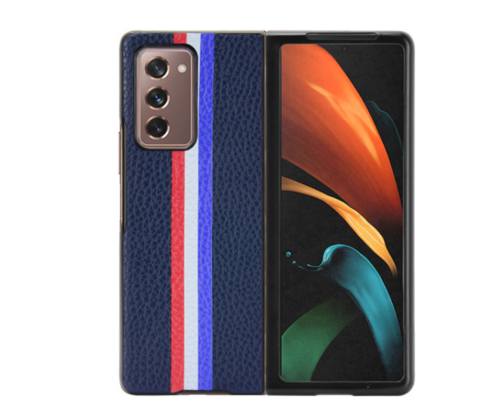 OEM - Stripes Hårdplast Skal Samsung Galaxy Z Fold 2 - Blå