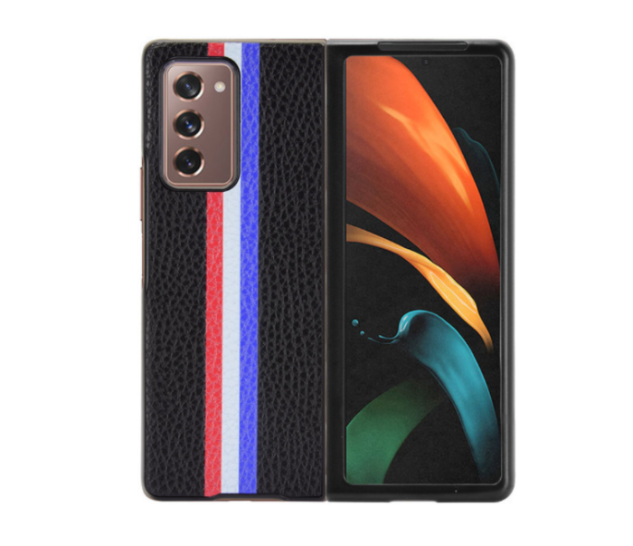 OEM - Stripes Hårdplast Skal Samsung Galaxy Z Fold 2 - Svart
