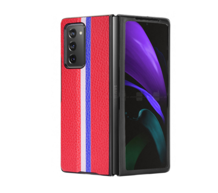 OEM - Stripes Hårdplast Skal Samsung Galaxy Z Fold 2 - Röd