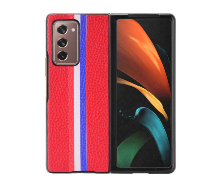 OEM - Stripes Hårdplast Skal Samsung Galaxy Z Fold 2 - Röd