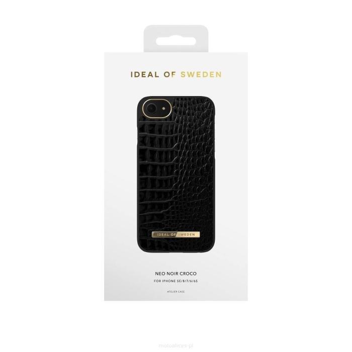 UTGATT5 - Ideal Atelier Skal iPhone 7/8/SE 2020 Neo - Noir Croco Svart