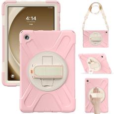A-One Brand - Galaxy Tab A9 Plus Skal Kickstand Handrem Med Axelrem - Rosa