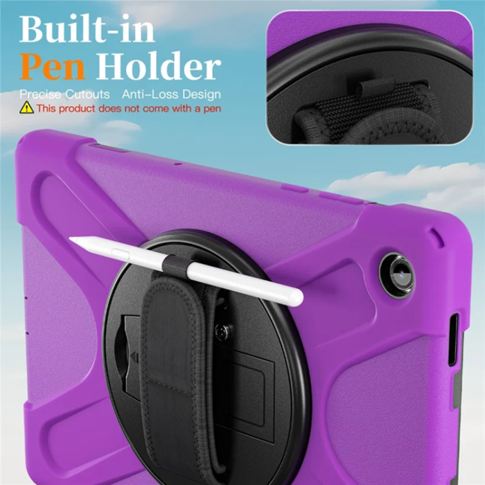 A-One Brand - Galaxy Tab A11 Plus Mobilskal Kickstand Silikon Axelrem