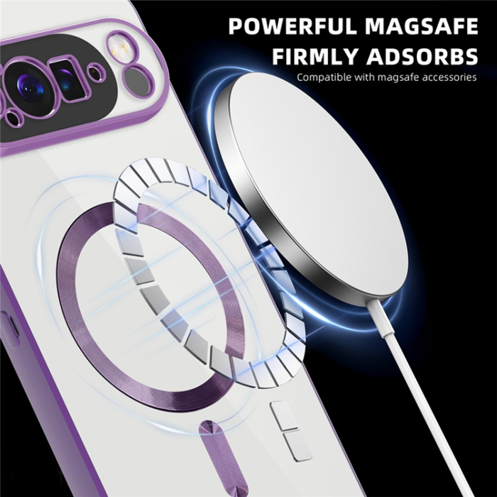 A-One Brand - Google Pixel 10 Pro XL Mobilskal MagSafe med Korthållare - Lila