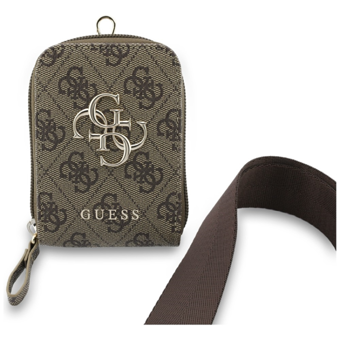 Guess - Guess Universal Mobilrem med Plånbok 4G Metal Logo - Brun
