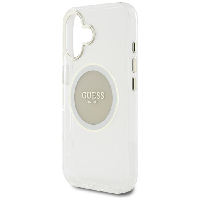 Guess - Guess Mobilskal till iPhone 16 MagSafe IML Colored Circle - Grå
