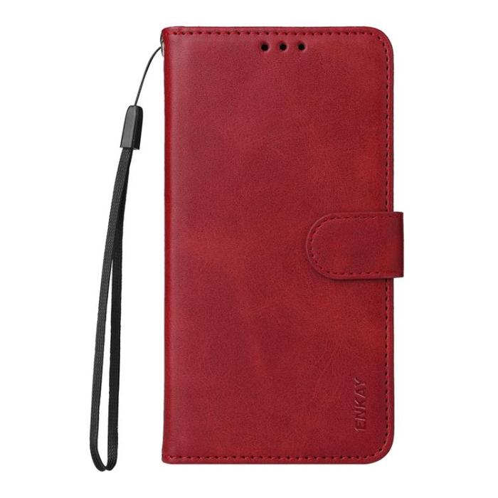 A-One Brand - HAT PRINCE Sony Xperia 10 VII Plånboksfodral Med Härdat Glas - Röd