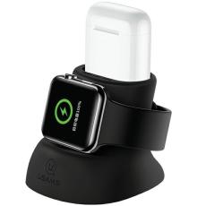 USAMS - USAMS 2in1 Laddare f&ouml;r Apple Watch och Airpods - Svart