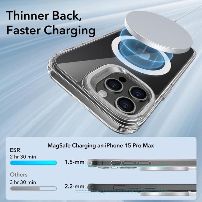 ESR - ESR iPhone 15 Pro Max Mobilskal Magsafe Kickstand Halolock