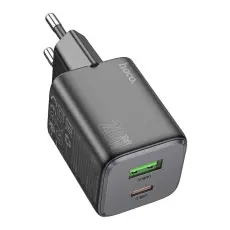 Hoco - Hoco Väggladdare 1xUSB-C 1xUSB-A 20W N41 - Svart