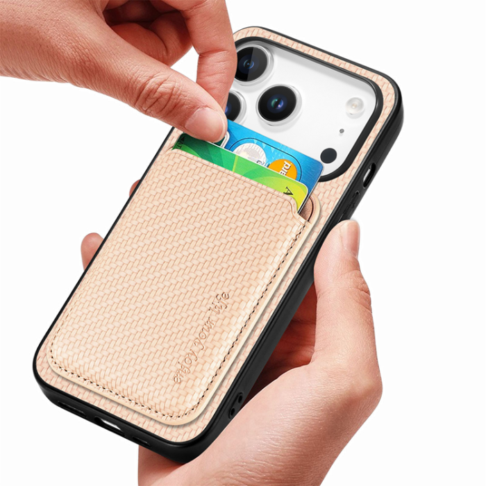 A-One Brand - iPhone 17 Pro Mobilskal Detachable Korthållare - Khaki